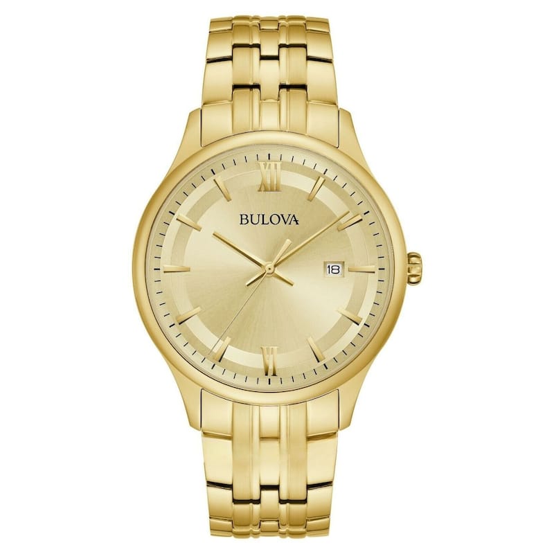 Bulova Men's Classic Gold Dial Watch - 97B202 - One Size