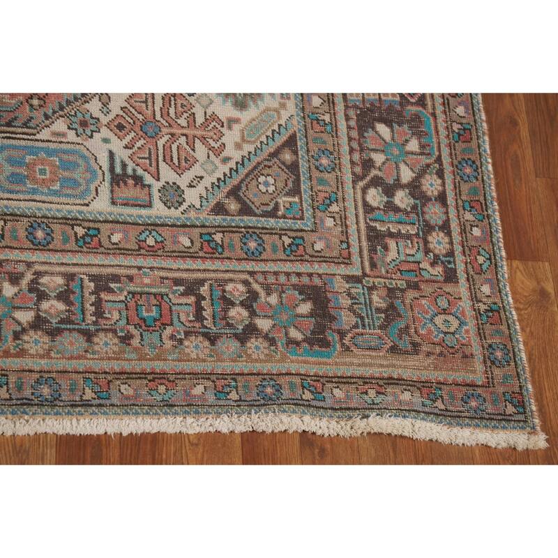 Pink Tabriz Persian Area Rug Hand-Knotted Wool Carpet - 6'8" x 9'9"