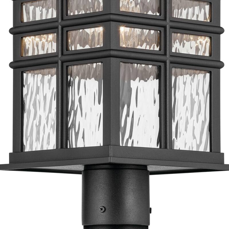Kichler Lighting Beacon Square 1-Light Textured Black Outdoor Post Light