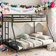 preview thumbnail 1 of 16, Twin Over Full Metal Bunk Bed with Strong Construction