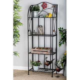 Wrought iron bakers discount rack plant stand