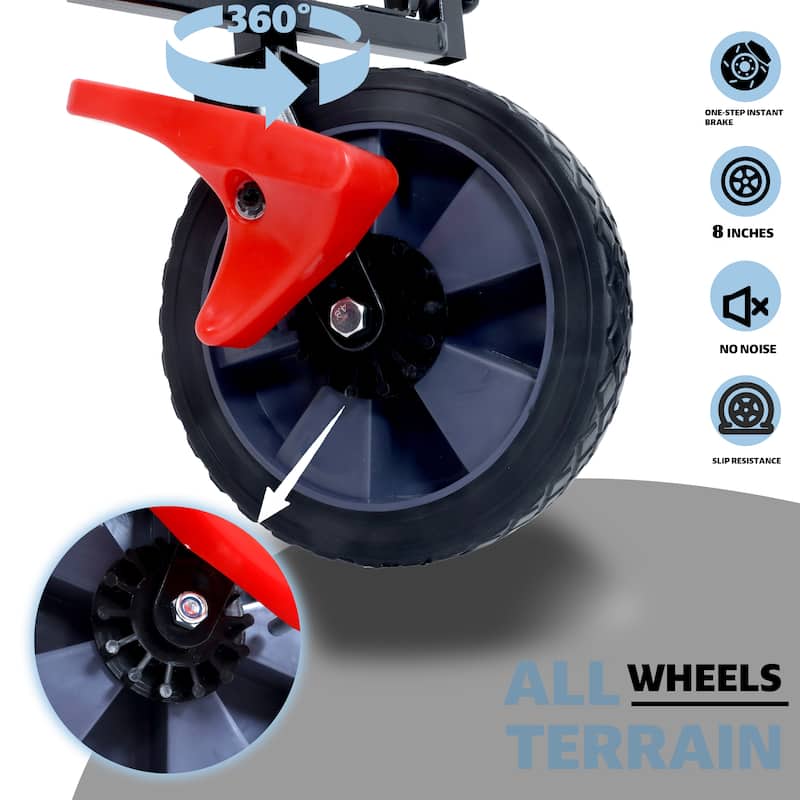 Foldable Hand Cart, Multi-Purpose Garden Cart, 360-Pound Capacity, Heavy-Duty Portable Utility Cart