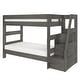 preview thumbnail 6 of 20, Max and Lily Modern Farmhouse Twin Over Twin Bunk Bed With Staircase