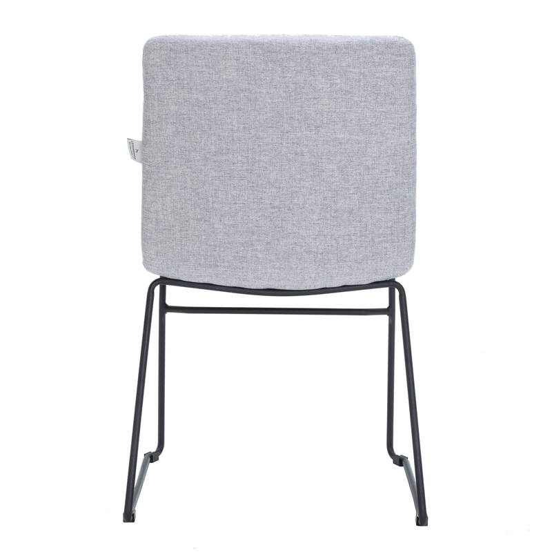 Zylar Modern Leather Guest Chair with Lumbar Support, Stainless Steel Base, High-Density Foam, Floor Protectors, 300 lb Capacity