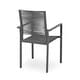 preview thumbnail 9 of 8, Patios Aluminum Dining Chair Set of 2, Rope Weave Chair - Dark Grey