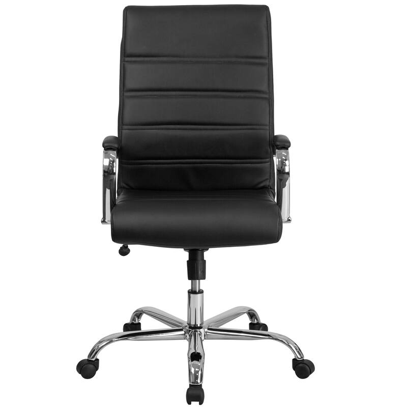 High Back LeatherSoft Executive Swivel Office Chair with Chrome Base