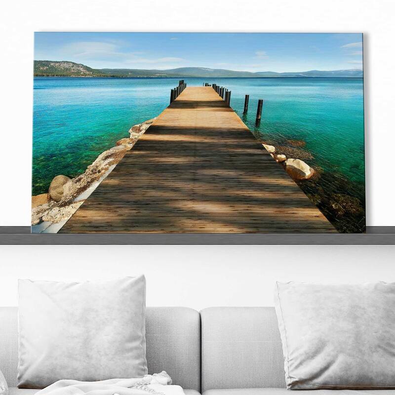 "Hues of Blue " by Natalie Mikaels Print on Canvas