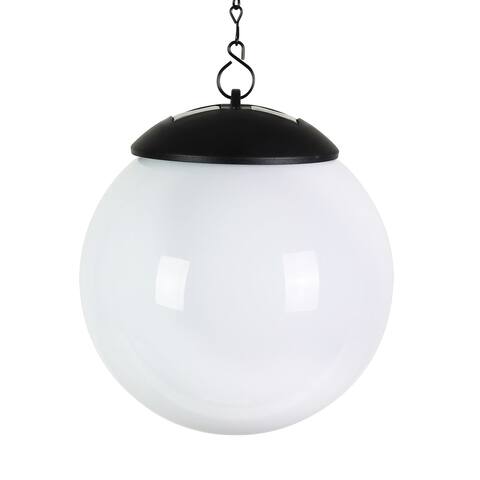 Exhart Solar Color Changing Plastic Hanging Ball Light, 6 by 19 Inches