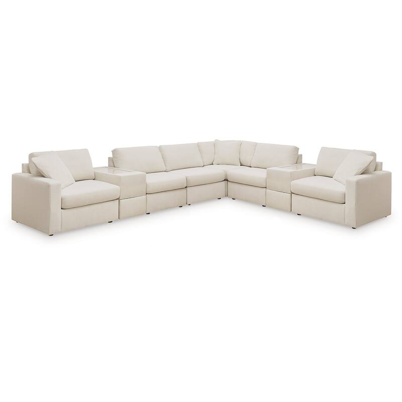 Signature Design by Ashley Modmax 8-Piece Sectional with Storage Consoles - 156" W x 124" D x 36" H - Beige