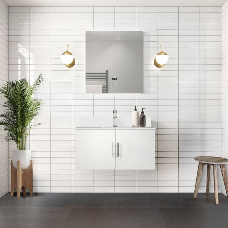 Geneva Bath Vanity Quartz Top, Sink and Faucet
