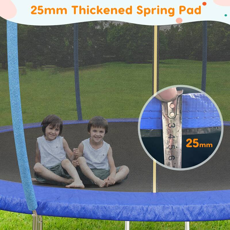 Trampolines for Kids Adults with Enclosure Ladder for Outdoor Jump