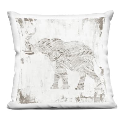Stupell Boho Stripes Elephant Decorative Printed Throw Pillow Design by Janet Tava