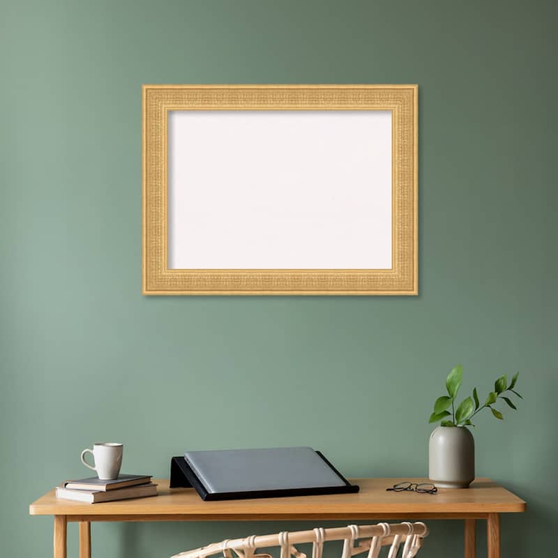 Trellis Wood Framed White Corkboard Bulletin Board