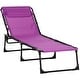 preview thumbnail 29 of 34, Outsunny Folding Chaise Lounge Chair Portable Lightweight Reclining Garden Sun Lounger with 4-Position Adjustable Backrest