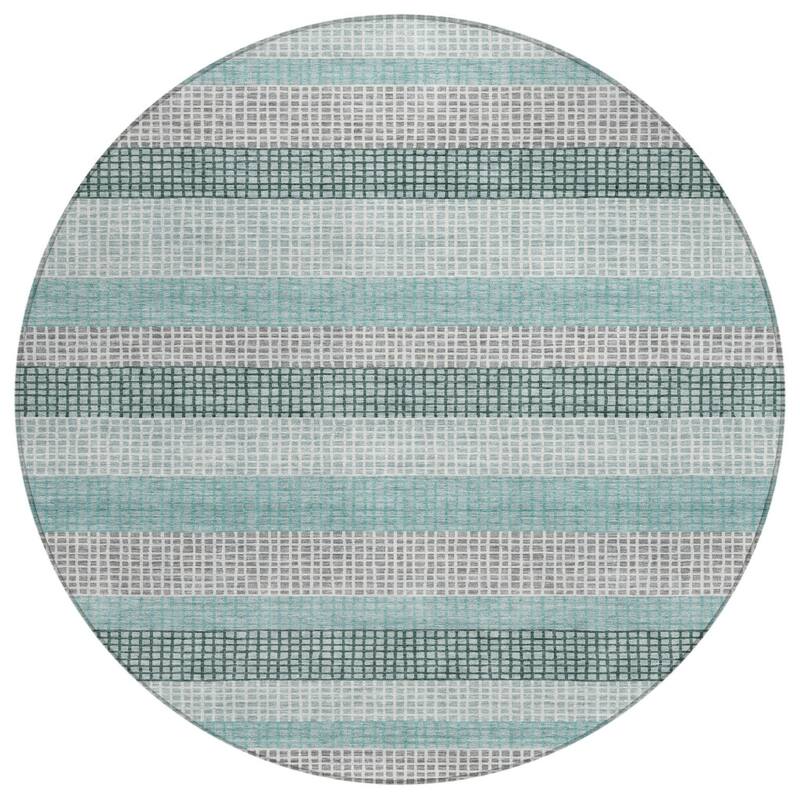 HomeRoots Striped Transitional Rectangle Outdoor Rug