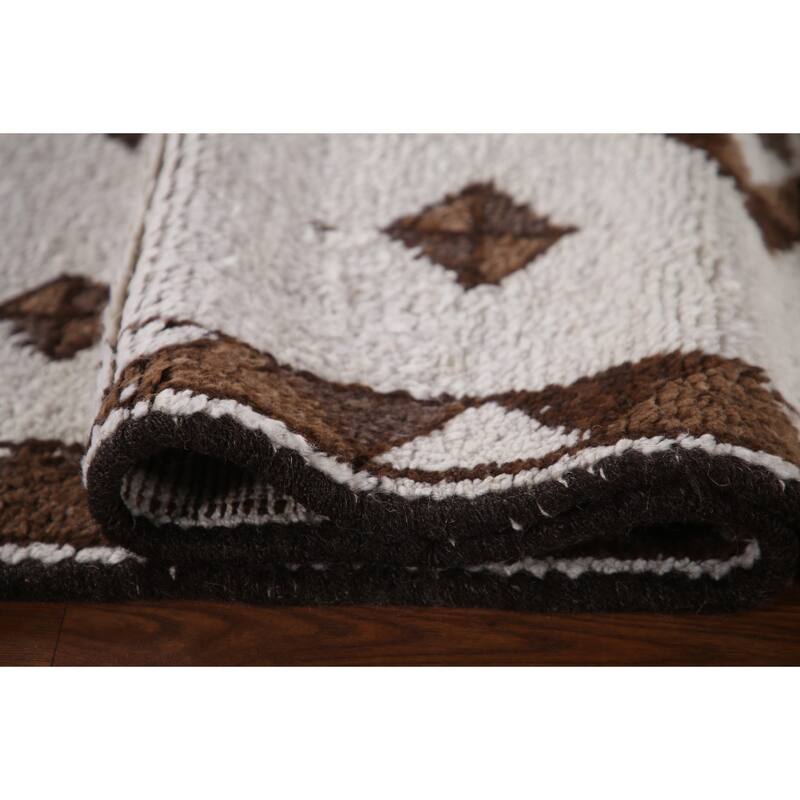 Natural Dye Anatolian Runner Rug Hand-knotted Turkish Wool Carpet - 3'1"x 11'2"