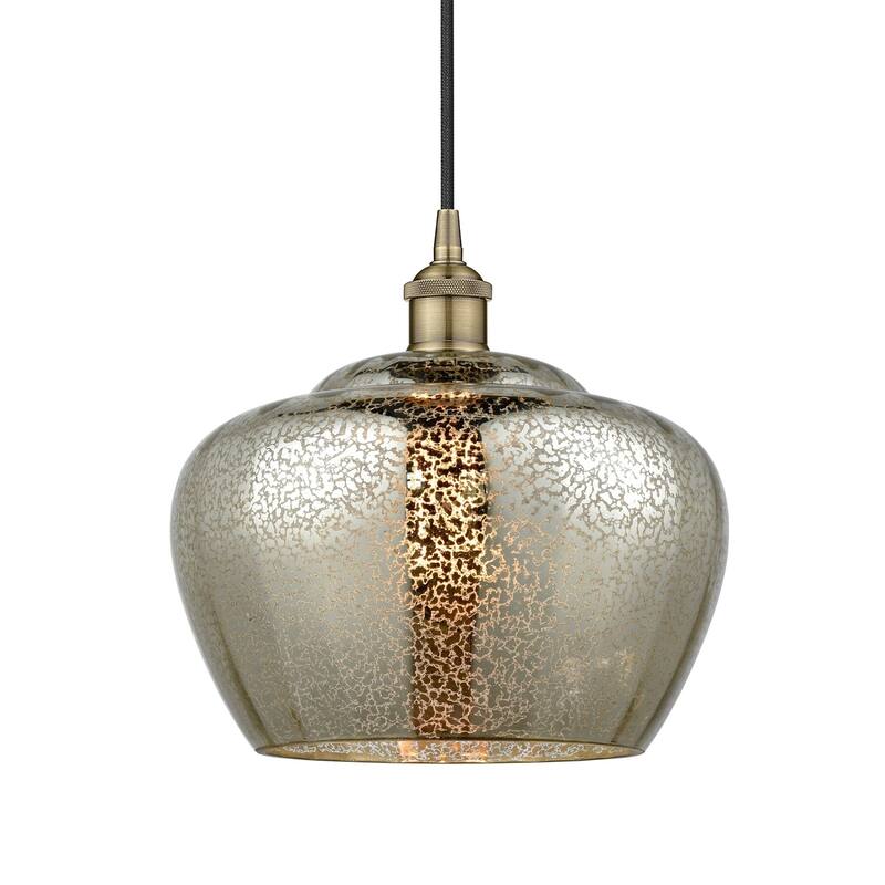 Innovations Lighting 616-1P-12-11-L Fenton Pendant Fenton 11" Wide - Antique Brass / Mercury