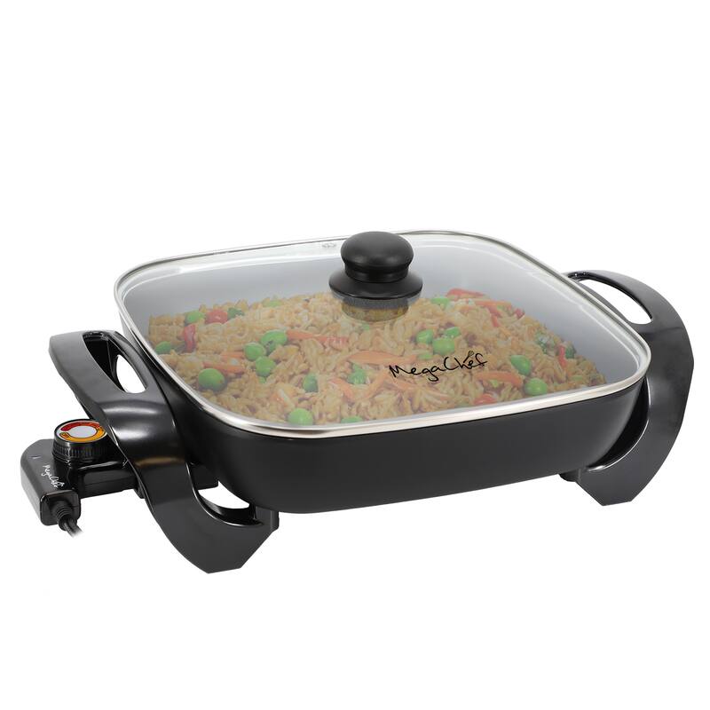 11.81 Inch Non-Stick Coating Electric Fry Pan with Temperature Control
