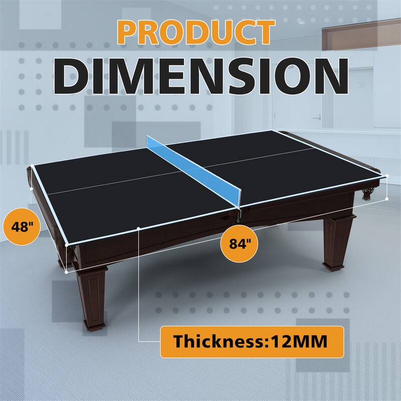 7*4ft Mid-Size Ping Pong Conversion Top Foldable,Table Tennis Table Top