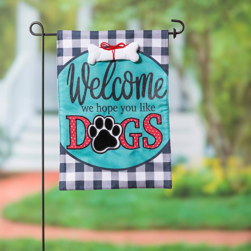 Hope You Like Dogs Garden Burlap Flag