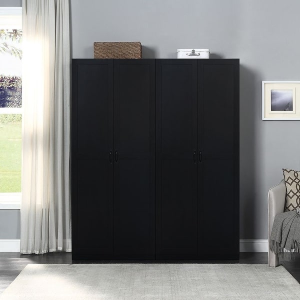 Manhattan Comfort Hopkins Modern Storage Closet 3.0 in Grey - Set of 2 Manhattan Comfort Hopkins Modern Storage Closet 3.0 in Grey - Set of 2