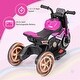preview thumbnail 20 of 32, 6V Battery Powered Motorbike with Detachable Training Wheels for Kids - 29" x 15" x 19"