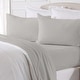 preview thumbnail 4 of 21, Premium Cotton T-Shirt Jersey Knit Sheet Set Full - Light Grey