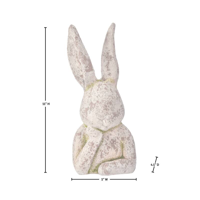 11" Resin Mossed Bunny Bust