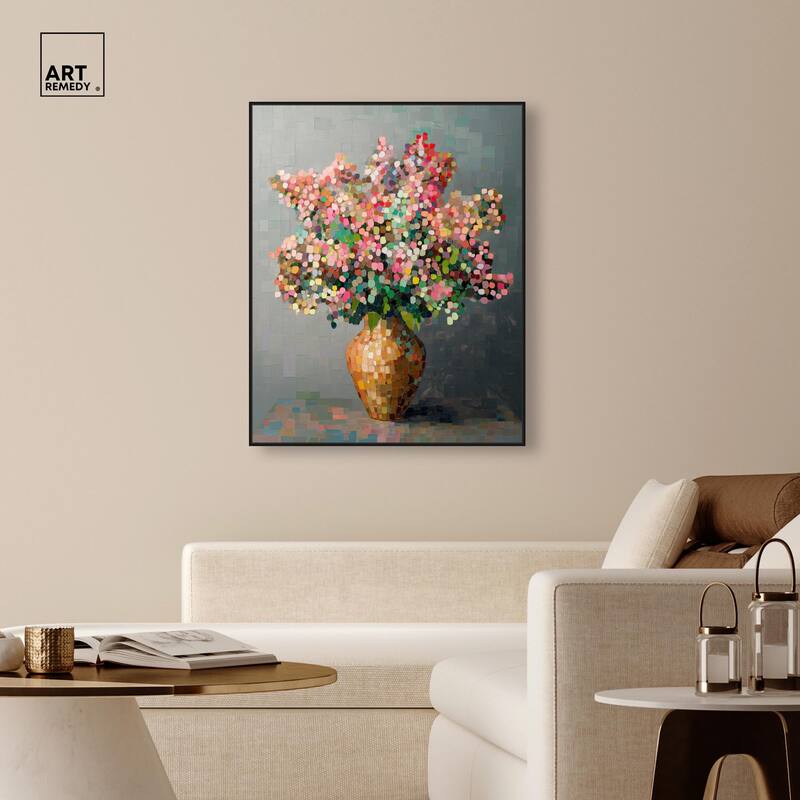 Pixel Bloom II Canvas by Art Remedy