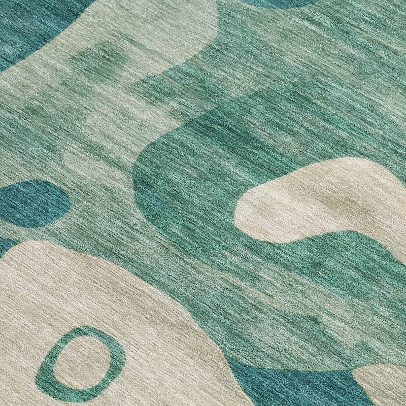 HomeRoots Abstract Transitional Rectangle Outdoor Rug