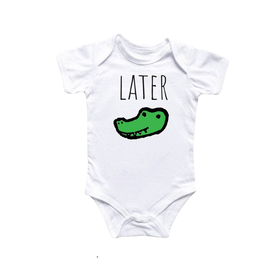 Alligator Reptile - Baby Boy Girl Clothes Infant Bodysuit Funny Cute Newborn