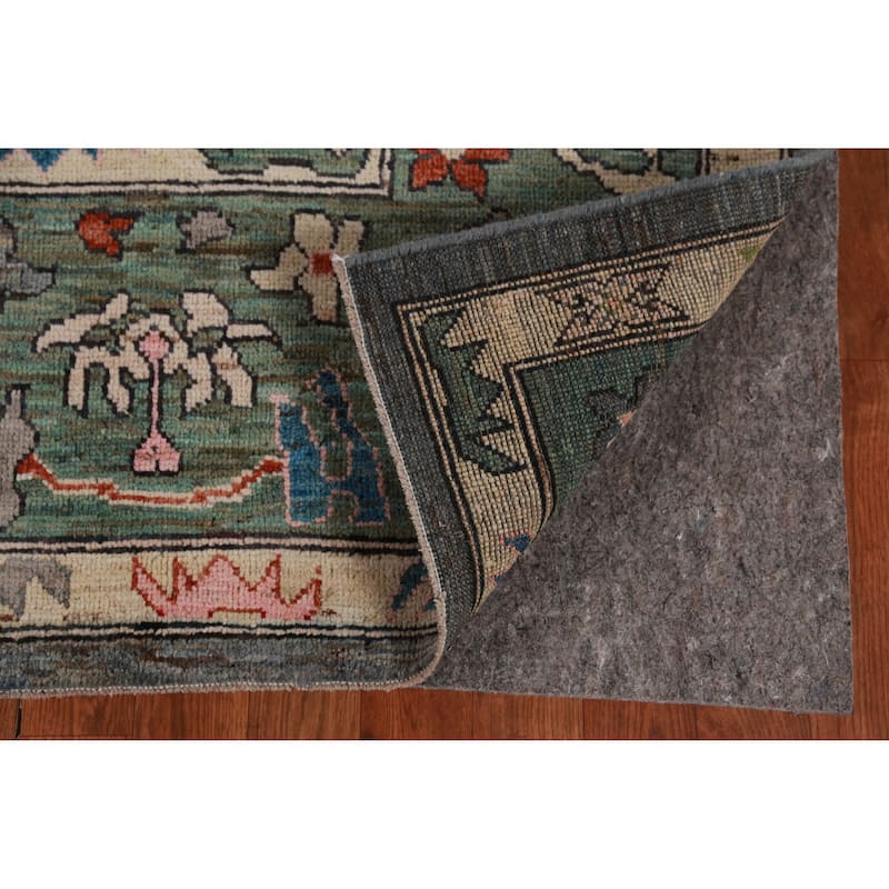 Hand Knotted Oriental 100% Wool Carpet Transitional All-Over Greys & Charcoal Oushak Area Rug - 10' 4'' X 8' 0''