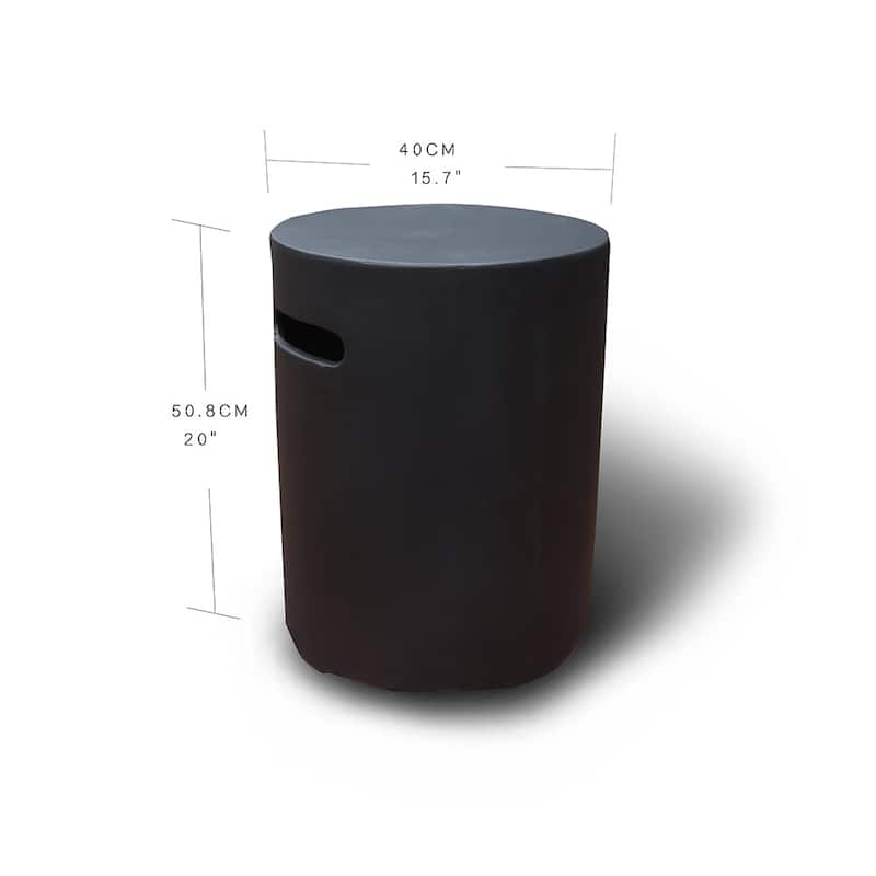 Modeno Black Propane Tank Cover Fire Pit Round 20" Outdoor
