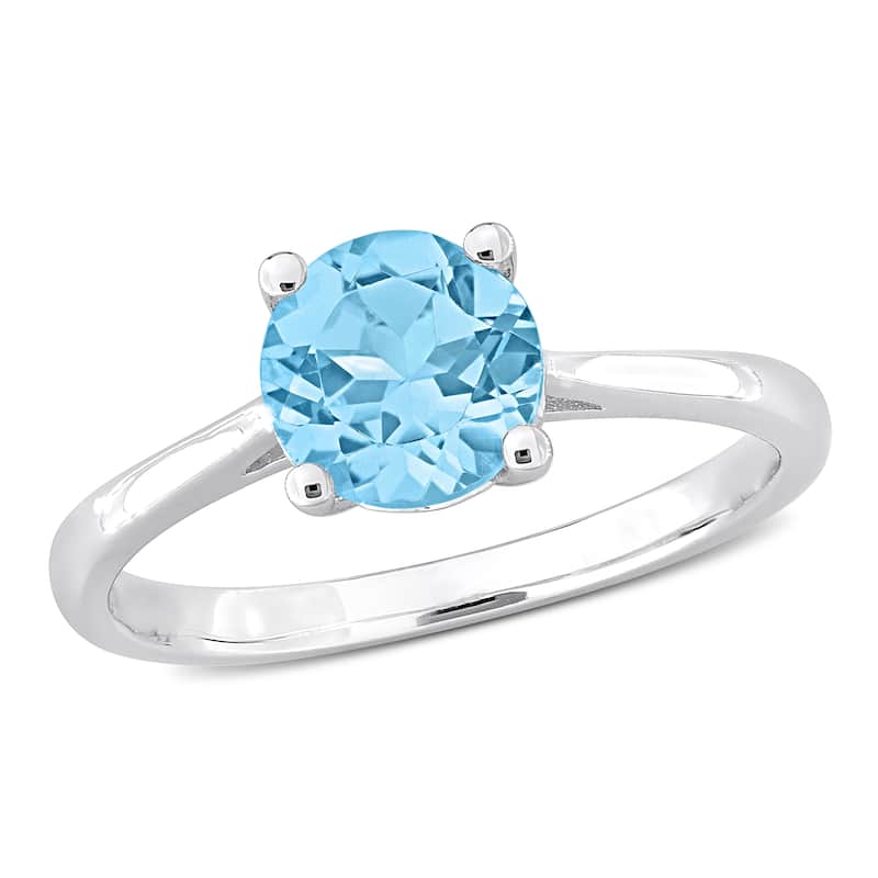Miadora 1 3/5ct TGW Sky-Blue Topaz Solitaire Ring Sterling Silver