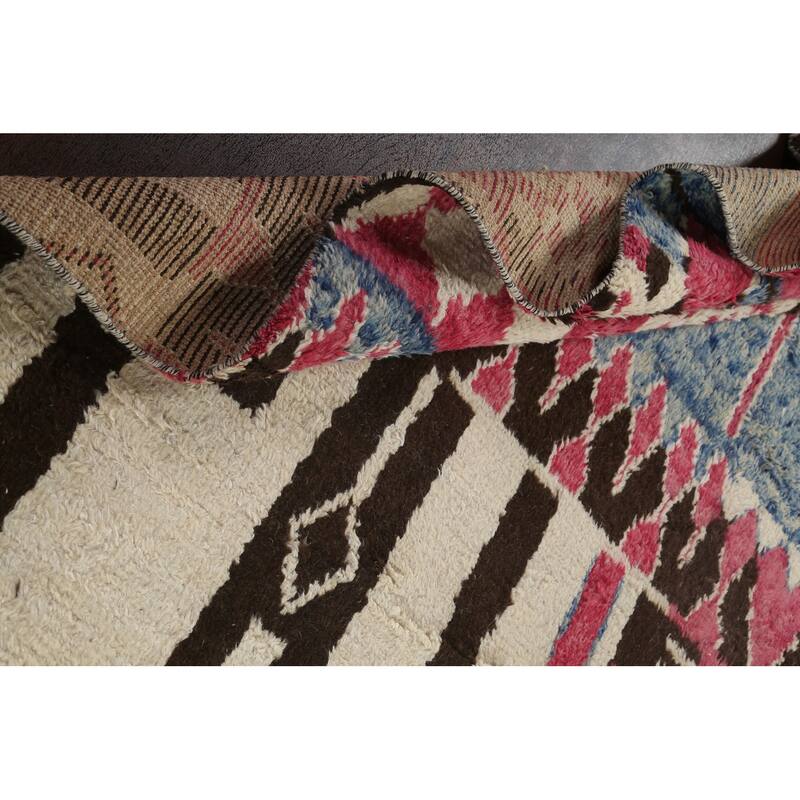 Tribal Geometric Oriental Moroccan Wool Area Rug Hand-knotted Carpet - 9'0" x 13'0"