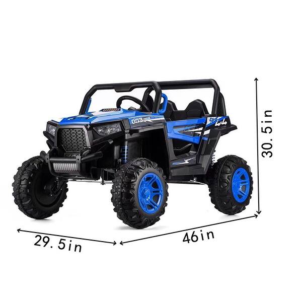 dimension image slide 0 of 2, Rechargeable Kids Electric Car with Two Motors, Remote Control & Swing Function for Ages 3-6