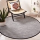 preview thumbnail 31 of 94, SAFAVIEH Handmade Flatweave Montauk Adrian Casual Cotton Rug 6' Round - Black/Ivory - Round