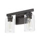 preview thumbnail 21 of 36, Hunter Hartland Bathroom Vanity Wall Light, Damp Rated - Transitional, Rustic, Contemporary - Clear Seeded Glass