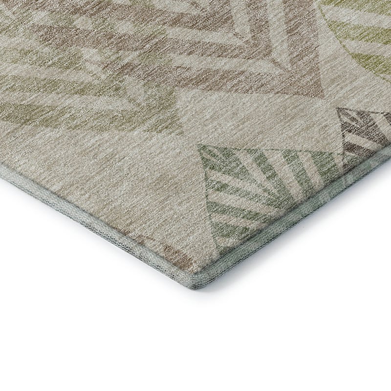 Premium Washable Super Soft Farmhouse Leaves Mayfield Rug