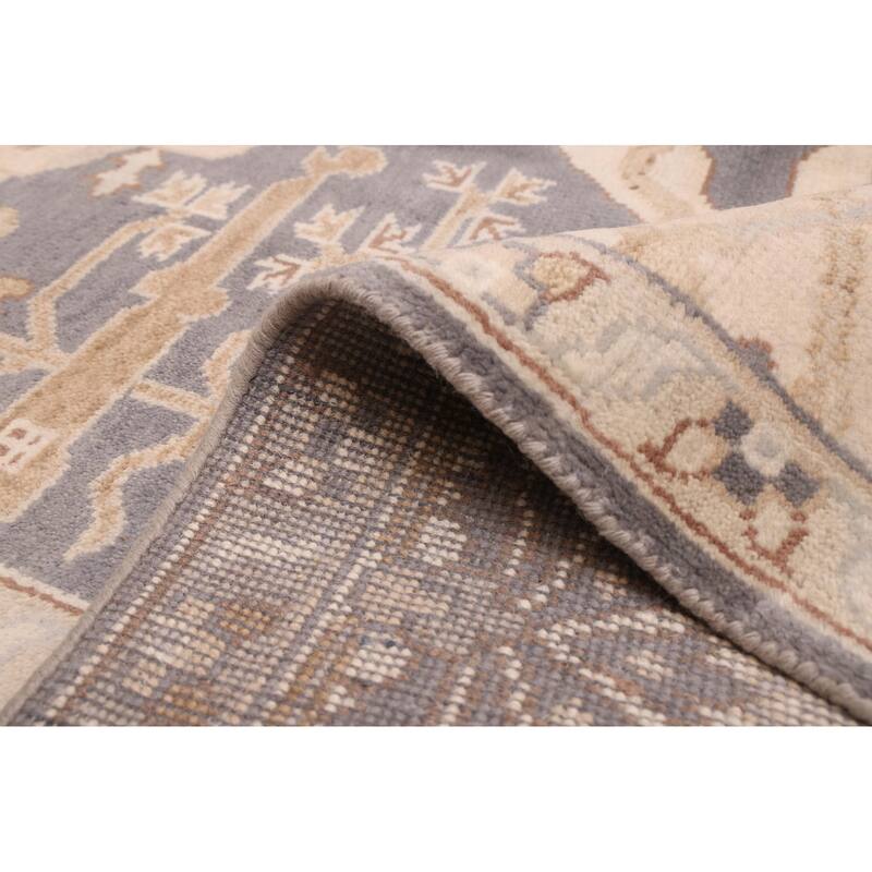 ECARPETGALLERY Hand-knotted Royal Oushak Dark Grey Wool Rug - 8'2 x 10'0