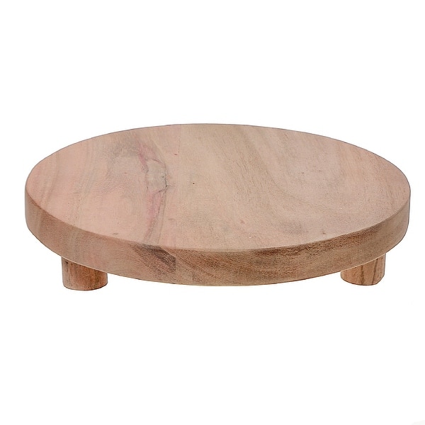 Acacia Wooden Round Table Riser Small