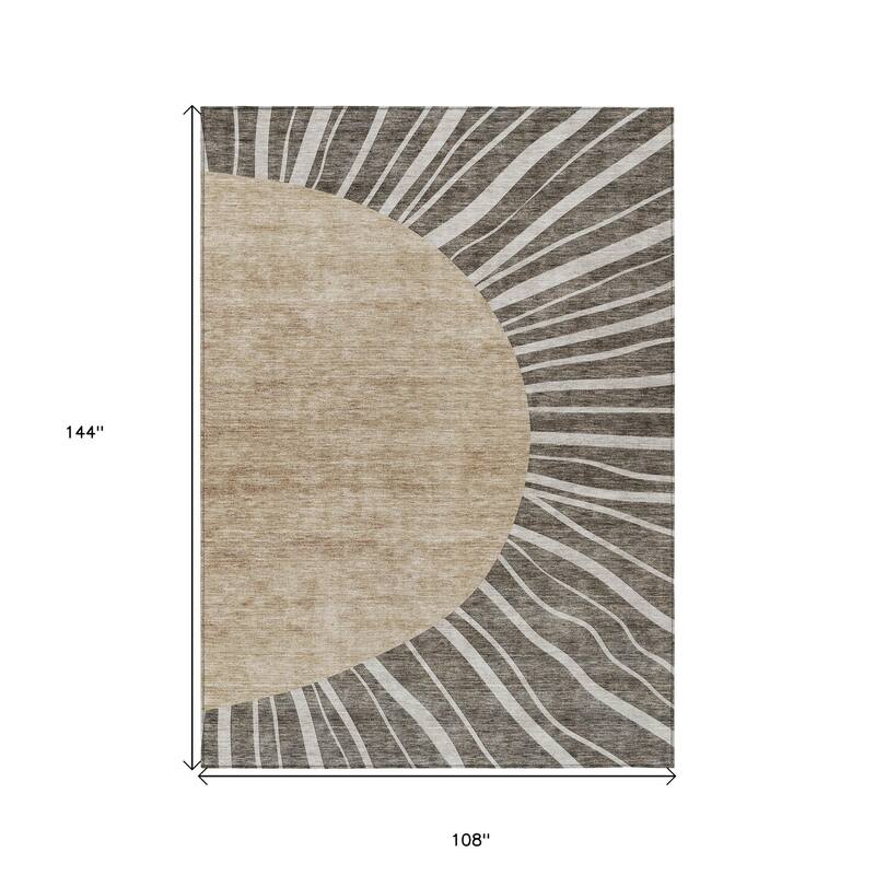 HomeRoots Abstract Transitional Rectangle Outdoor Rug