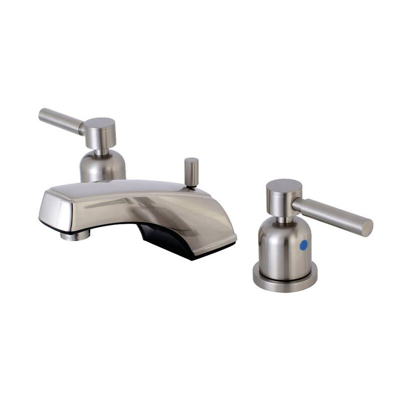 Kingston Brass Concord 1.2 GPM Widespread Bathroom Faucet with Metal - Brushed Nickel