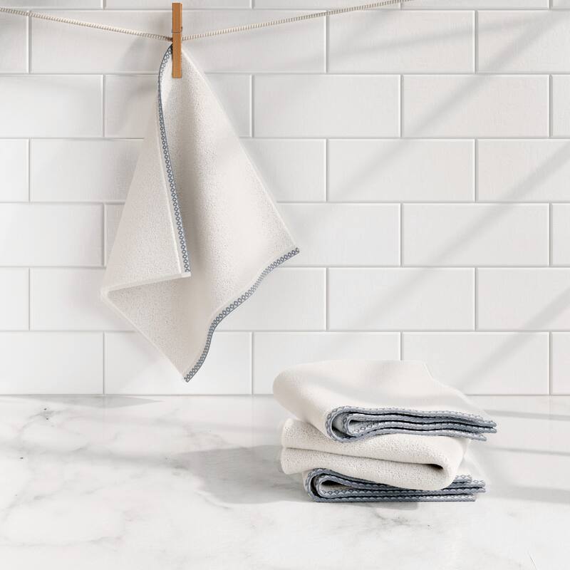 Linery & Co. Quick-Dry Cotton and Decorative Border Towel Set