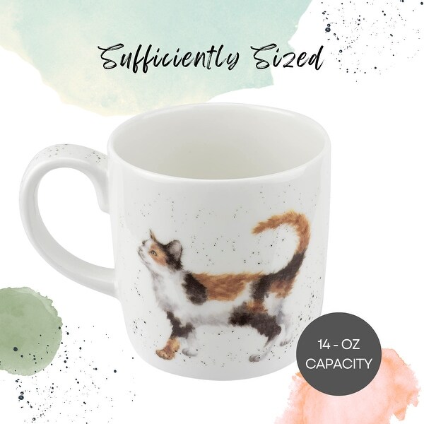 Royal Worcester Wrendale Design Mug Cats or Mouse Design - Bed