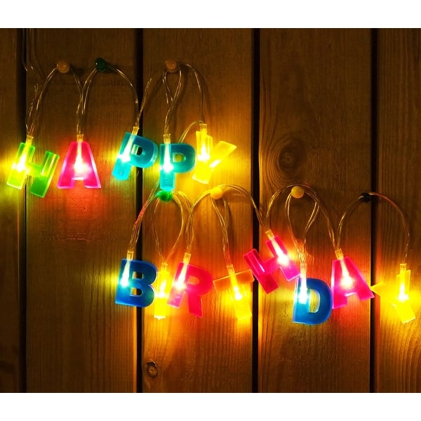Shop Happy Birthday Letter Shaped Led 5 1ft String Lights Overstock 28254368
