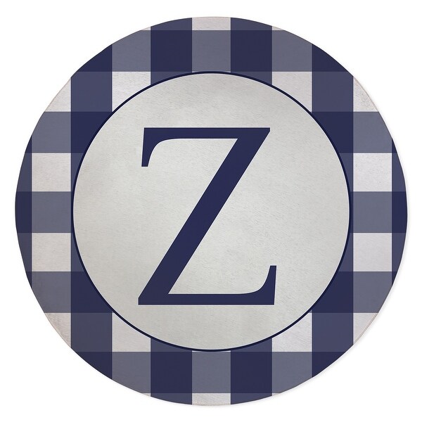 MONO NAVY GINGHAM Z Doormat By Kavka Designs - Bed Bath & Beyond