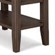 preview thumbnail 40 of 49, WYNDENHALL Normandy 14 inch Wide Solid Wood Transitional Narrow Side Table - 14 Inches wide