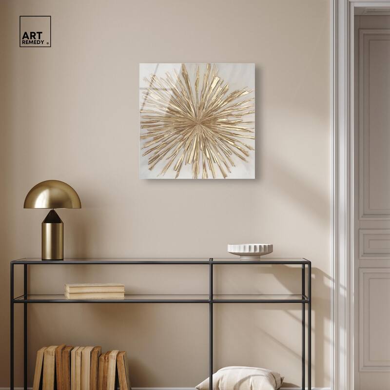 Golden Zenith Acrylic by Art Remedy, Ready to Hang