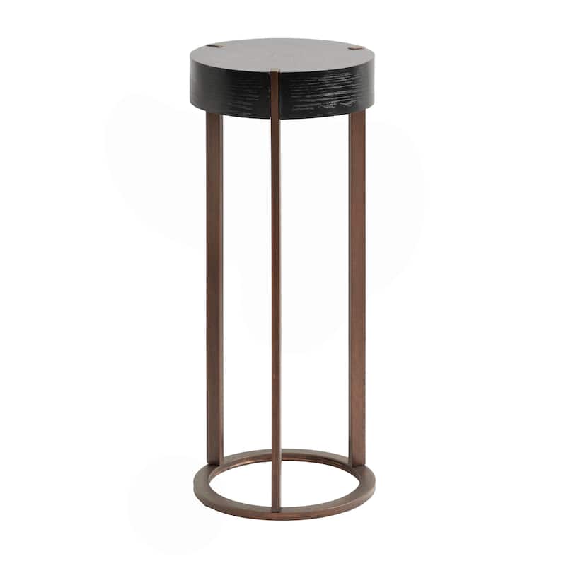 Kate and Laurel Rovin Drink Table Wood and Metal - 9x9x22